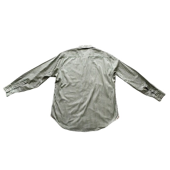 Robert Graham Freshly Laundered Shirt Mens Long Sleeve Green Striped Size L - Picture 5 of 11